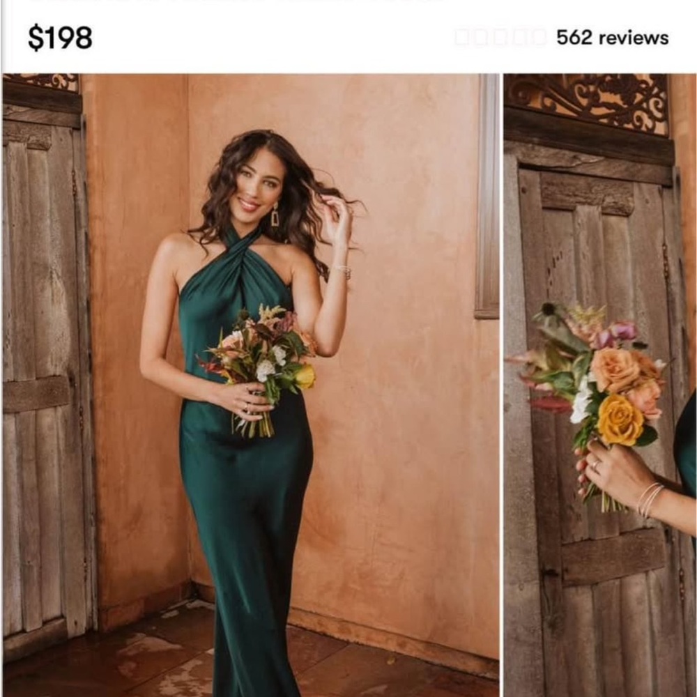 Elegant Green Halter Dress